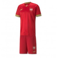 Camiseta Serbia Primera Equipación Replica Mundial 2022 para niños mangas cortas (+ Pantalones cortos)